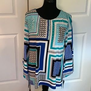 JM Collection multicolored blouse